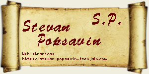 Stevan Popsavin vizit kartica